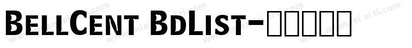 BellCent BdList字体转换